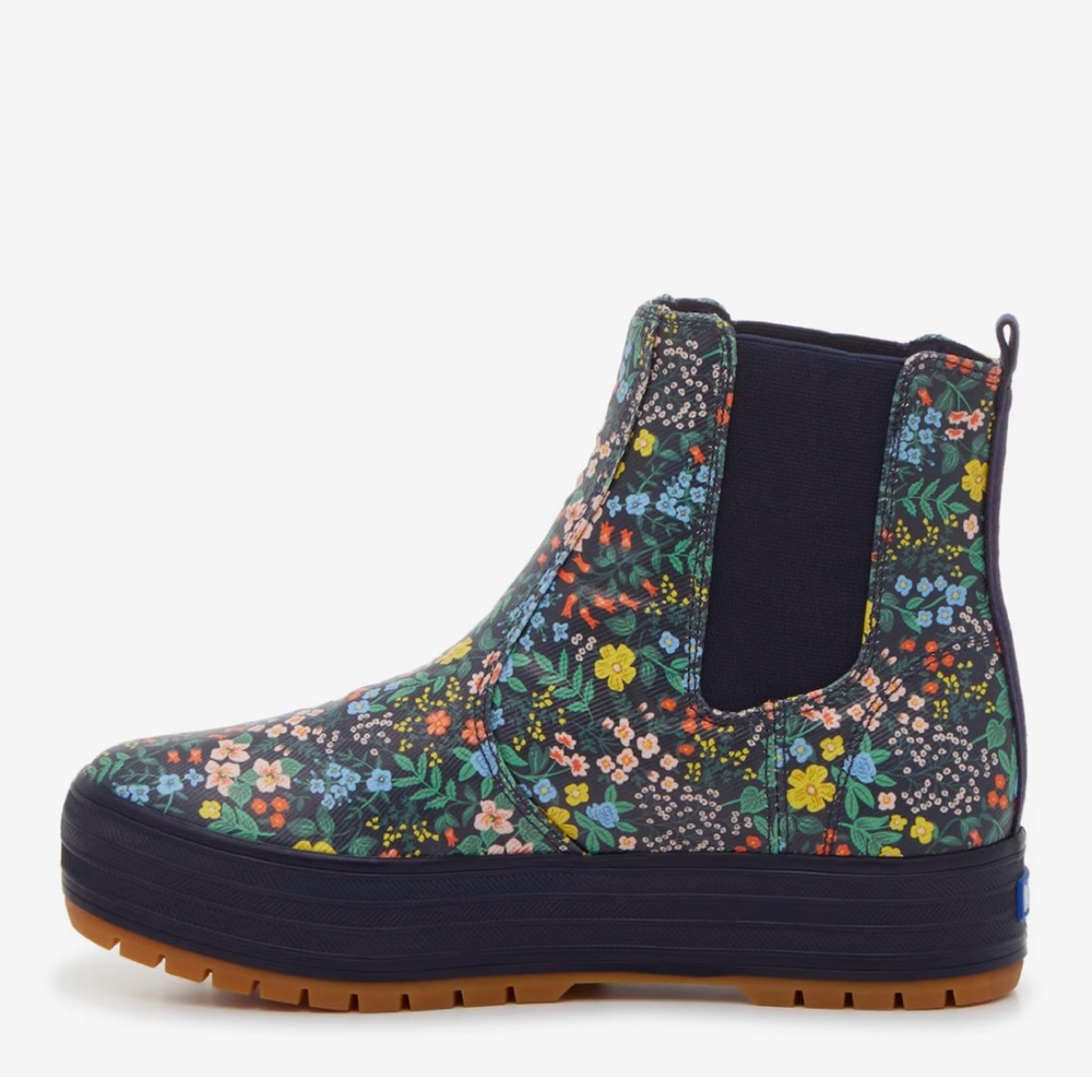 Keds X Rifle Paper Co. The Platform Chelsea Boot - EUC- 6.5